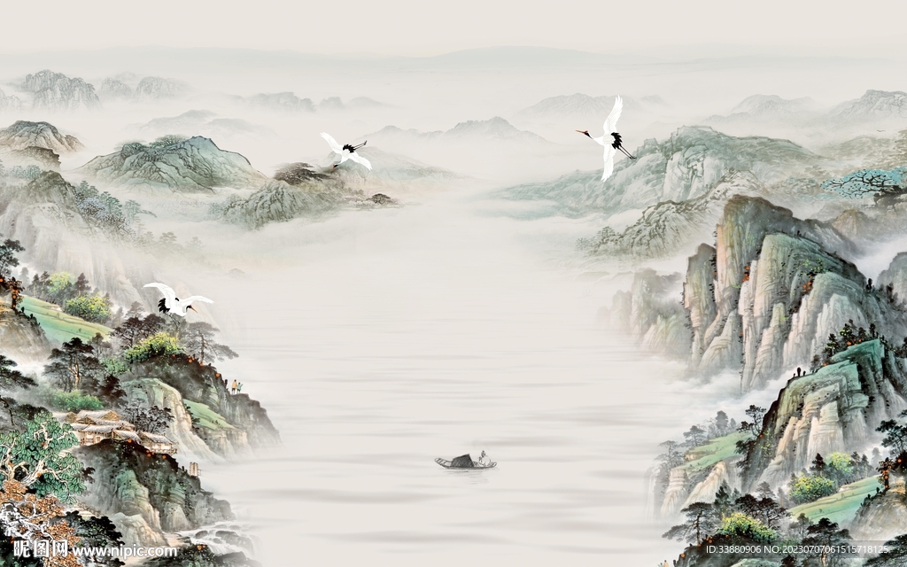 高清 简约最新山水 TiF分层