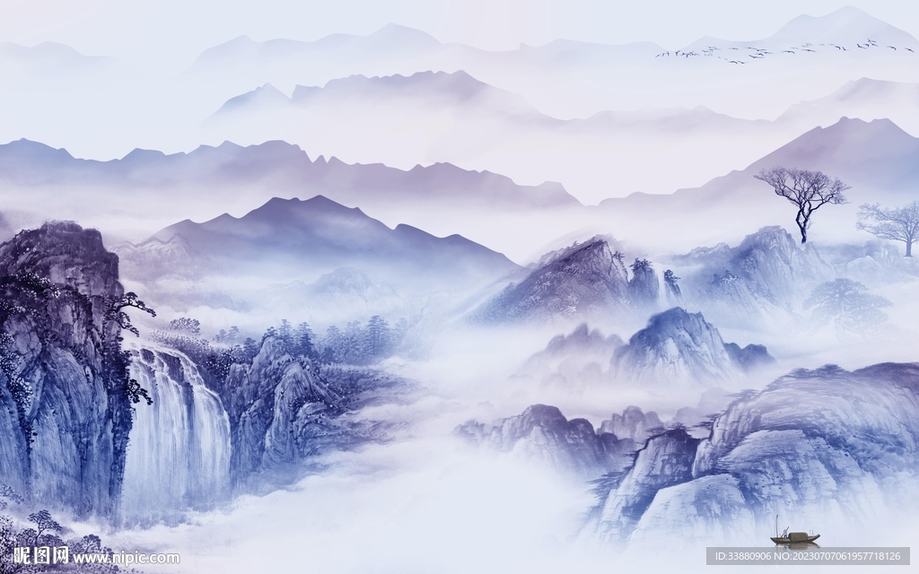 新款 简约最新山水 TiF分层