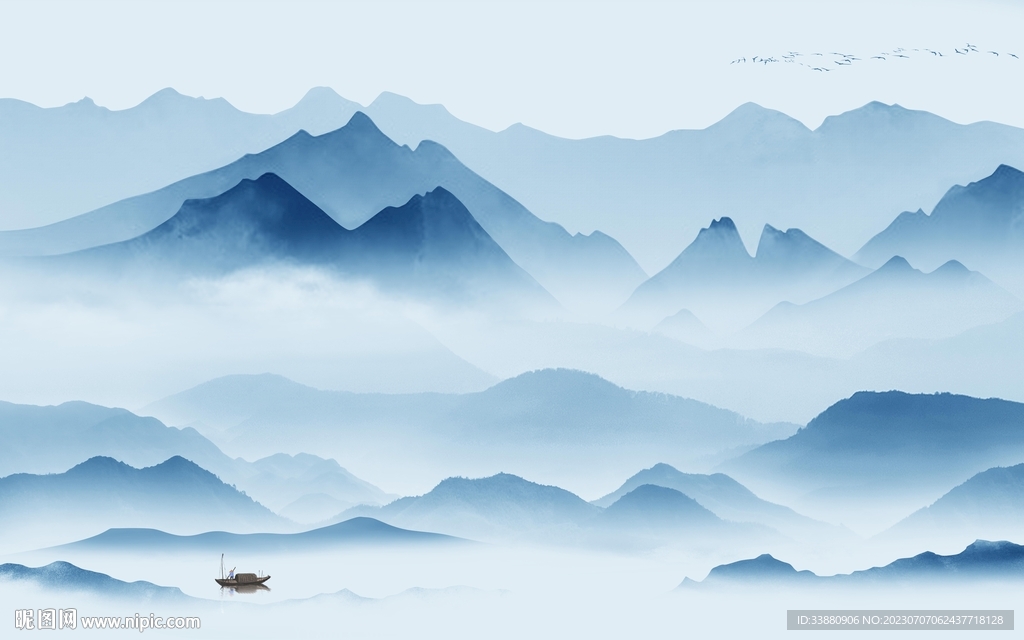 现代 简约最新山水 TiF分层