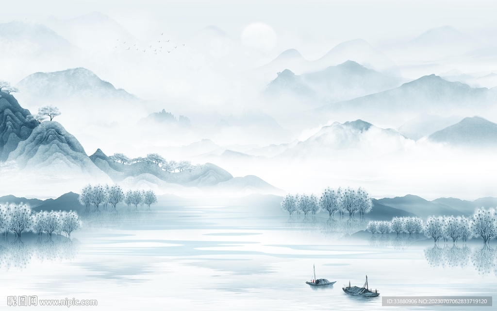 高端 简约最新山水 TiF分层