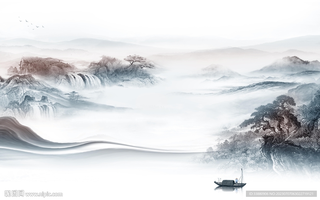 高雅 简约最新山水 TiF分层