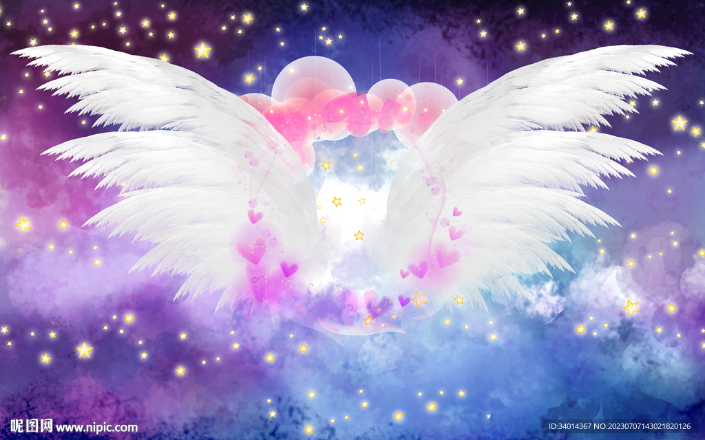 网红翅膀背景墙