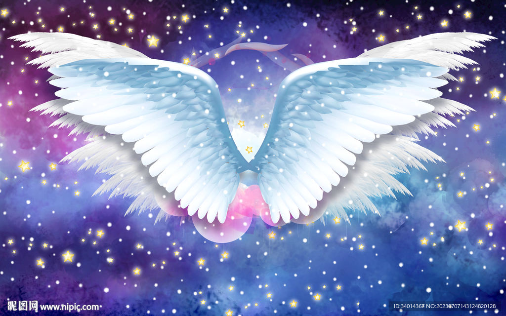 网红翅膀背景墙