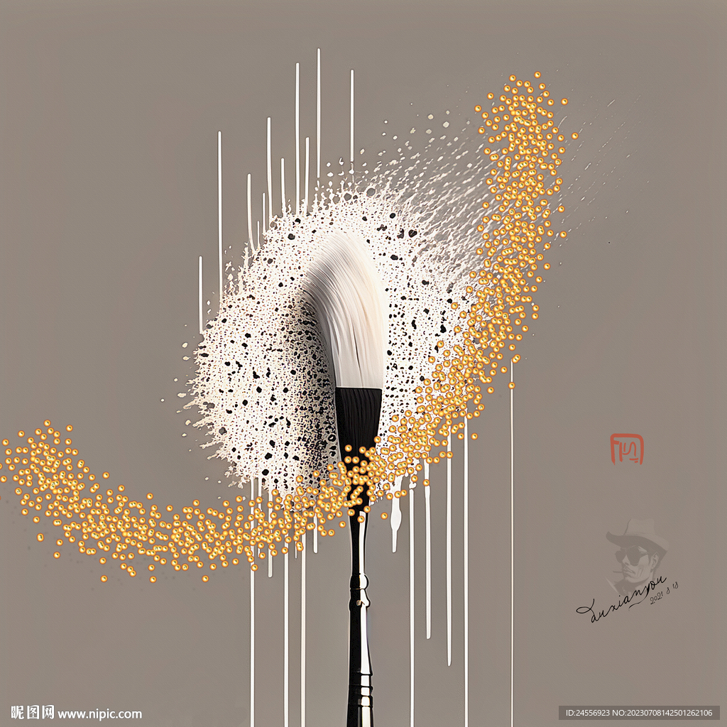 金色抽象装饰画