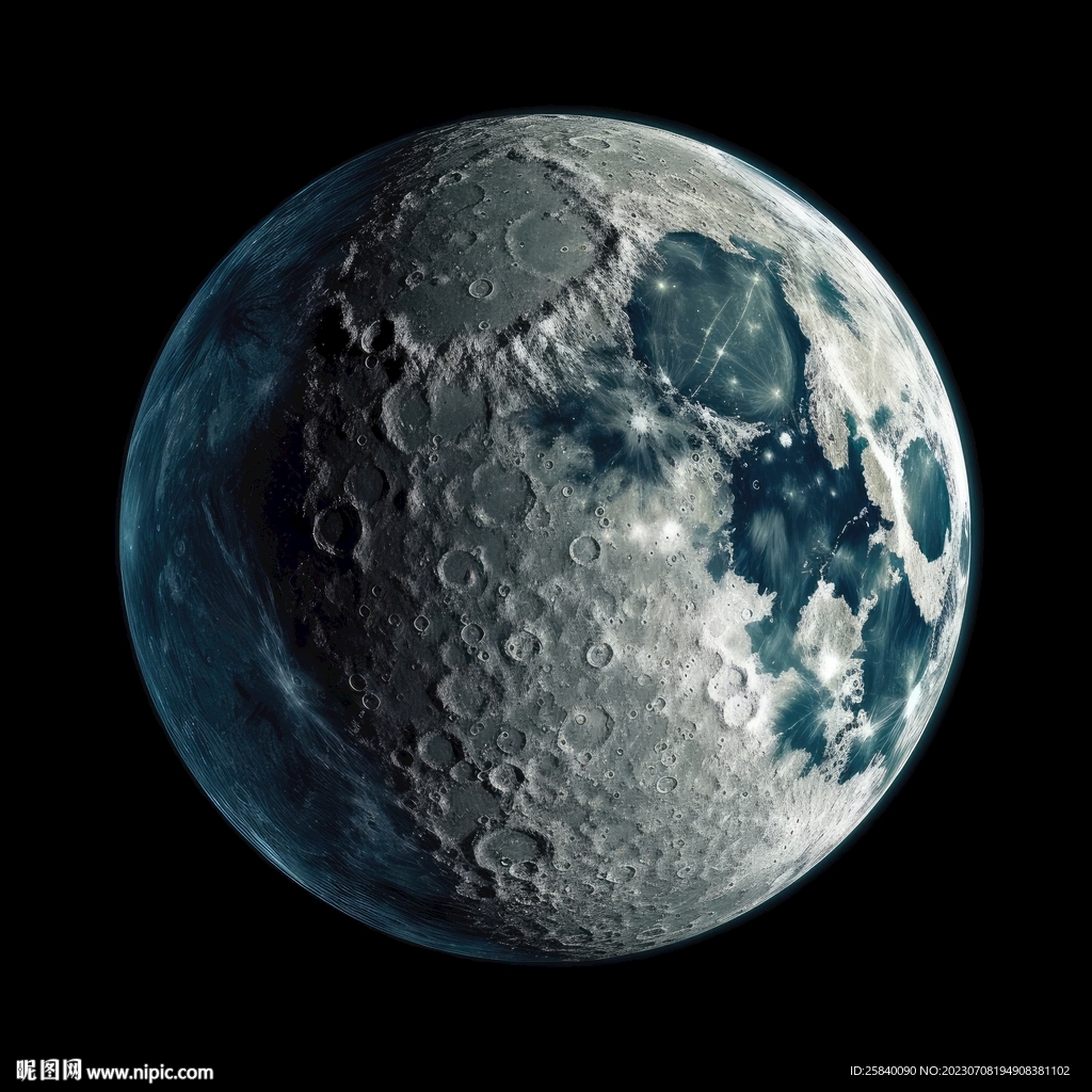 网红月球灯箱素材