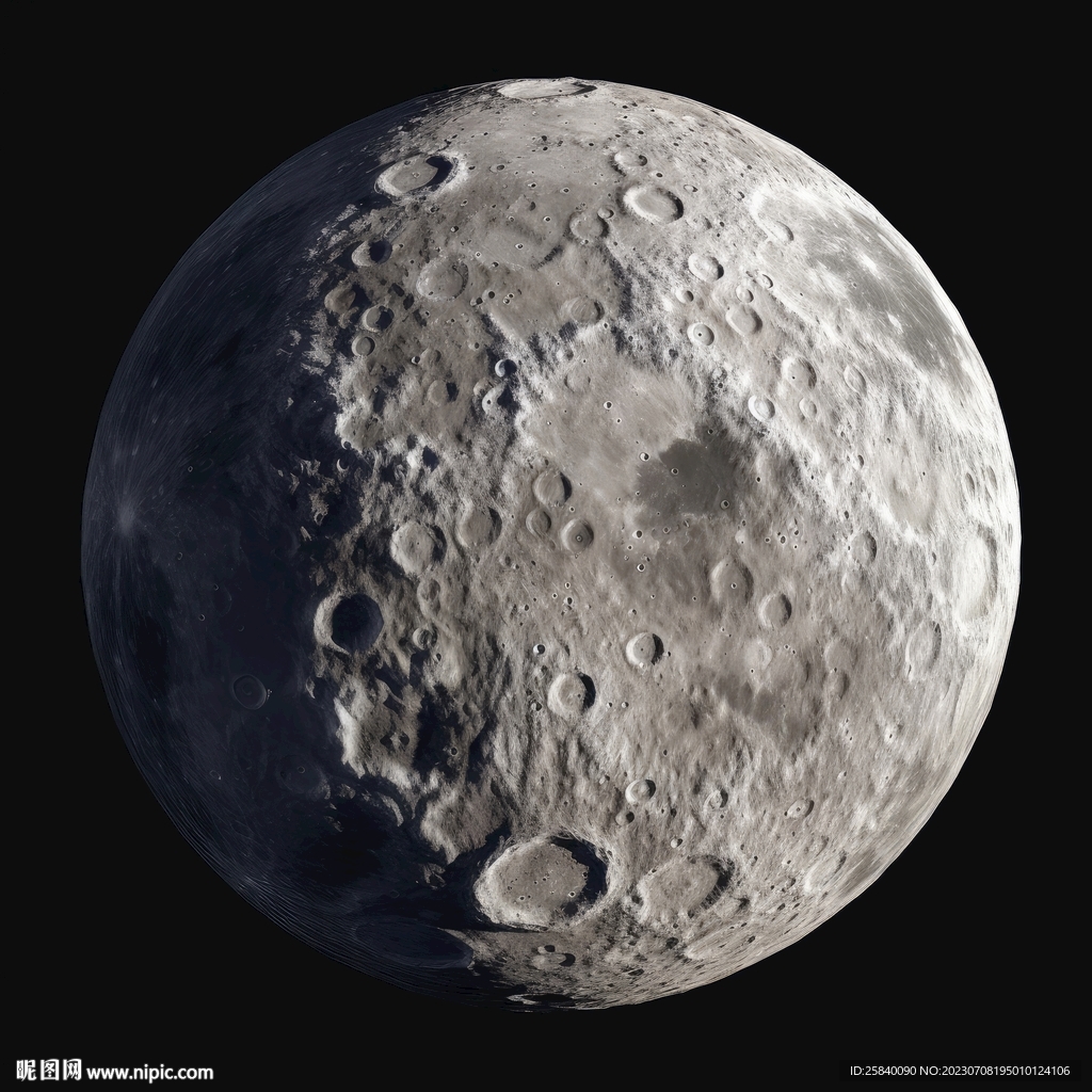 网红月球灯箱素材