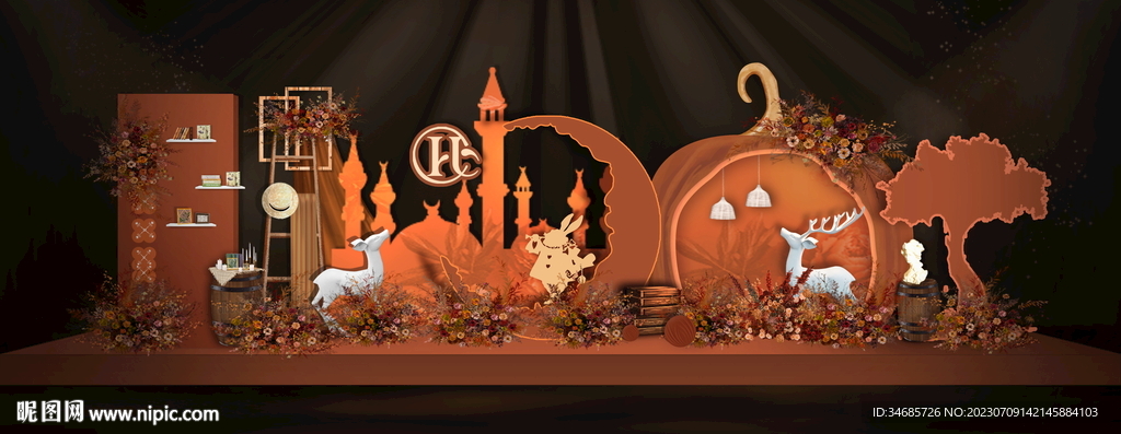 复古南瓜城堡婚礼