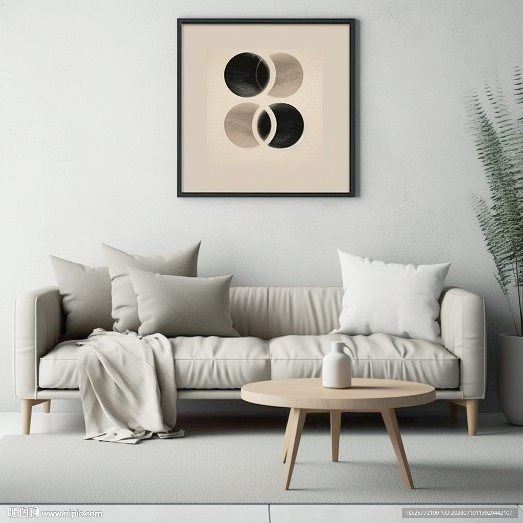 正方形装饰画样机