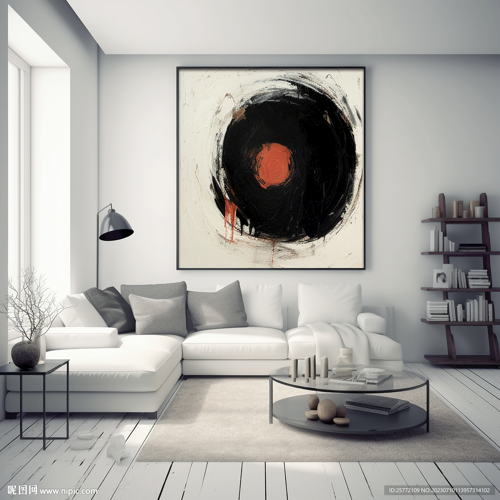 客厅装饰画样机