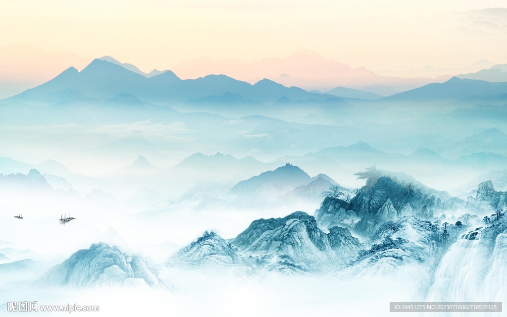 简约 高端中式山水 TiF分层