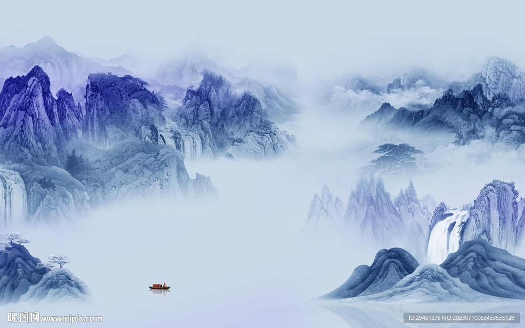 现代 高端中式山水 TiF分层