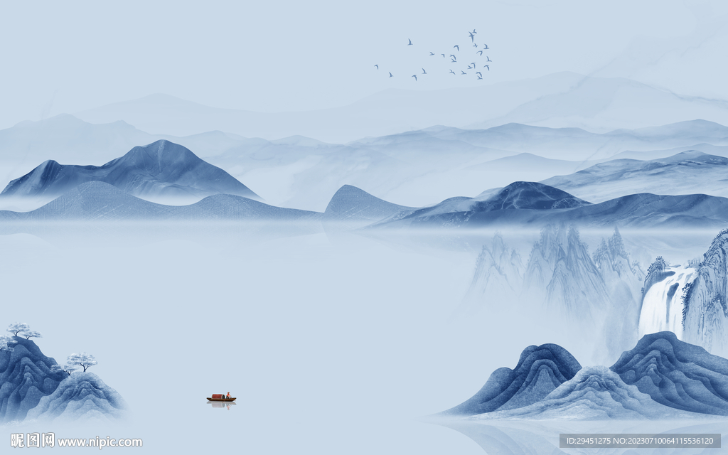 人气 高端中式山水 TiF分层