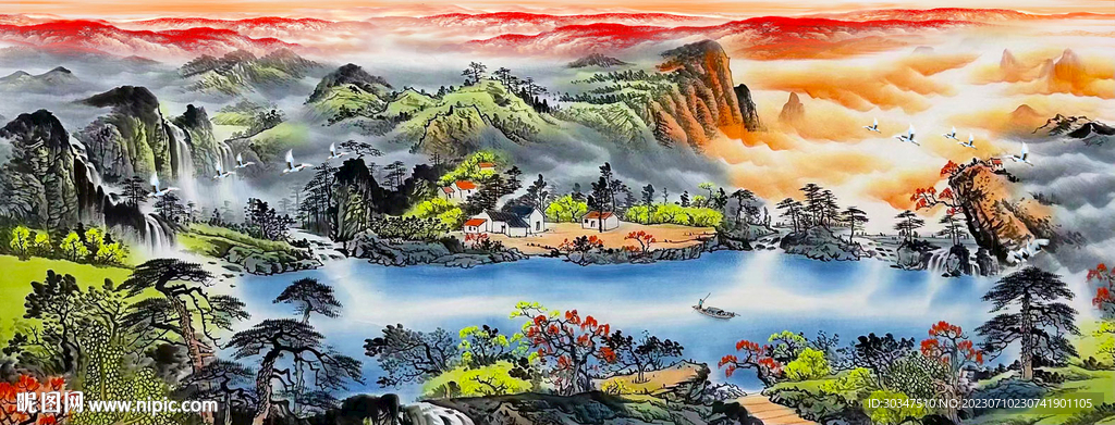 国画山水装饰画