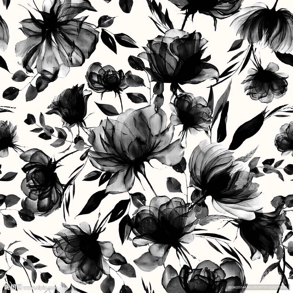 水彩花 手绘花 碎花