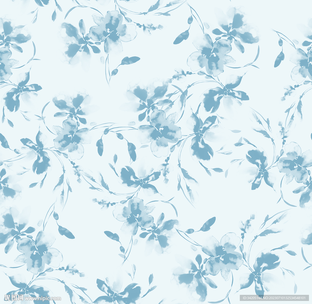 水墨花 水彩花 手绘花