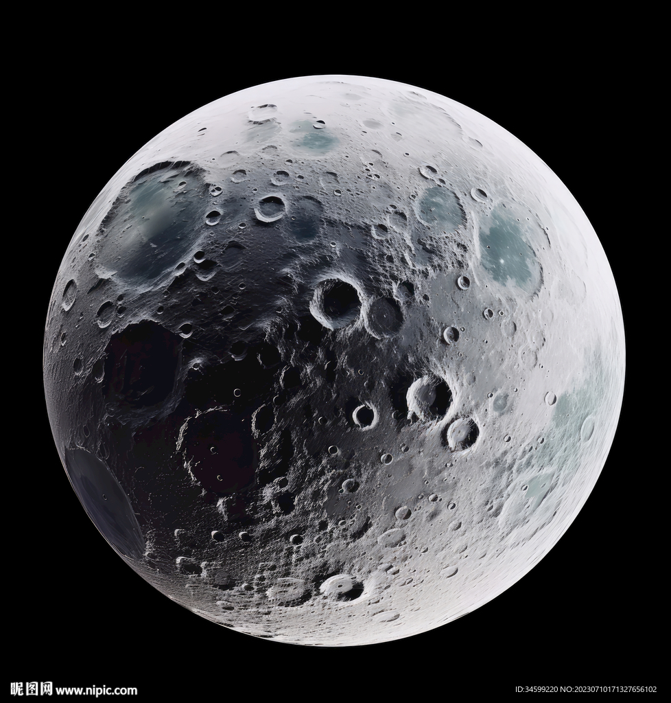 月球表面灯箱素材