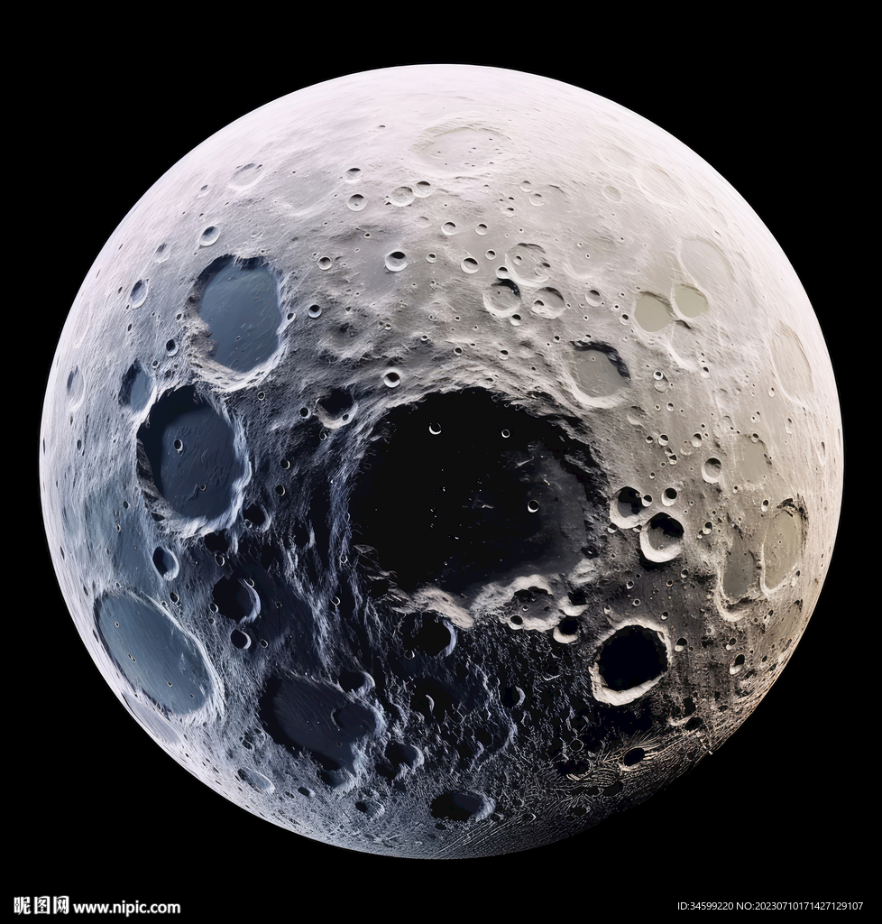 月球表面灯箱素材