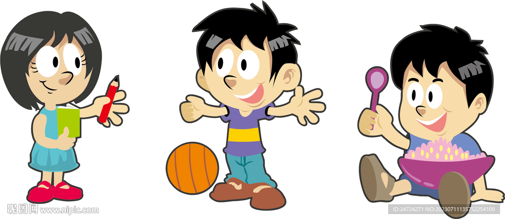 卡通儿童矢量图