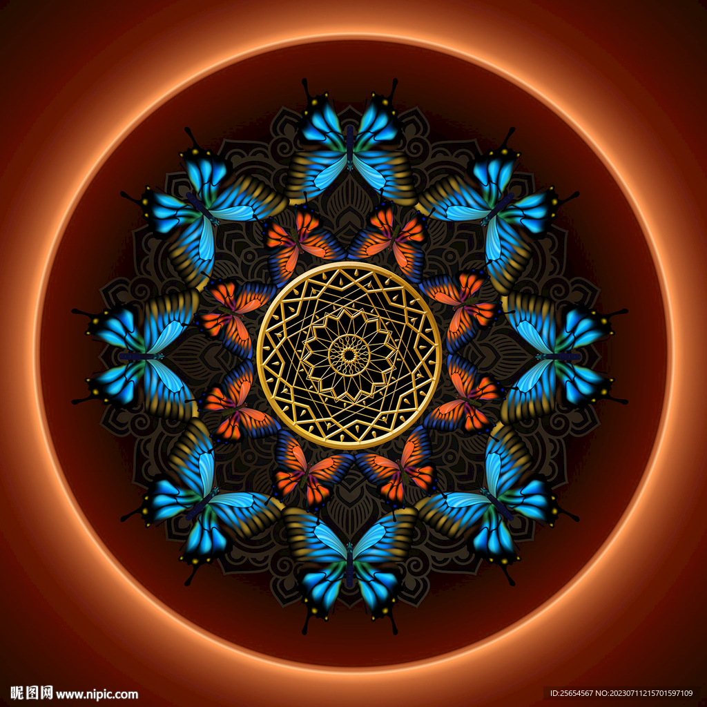 现代艺术北欧蝴蝶抽象装饰画