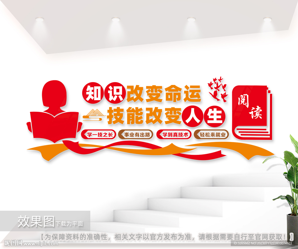 知识改变命运阅读室文化墙图片