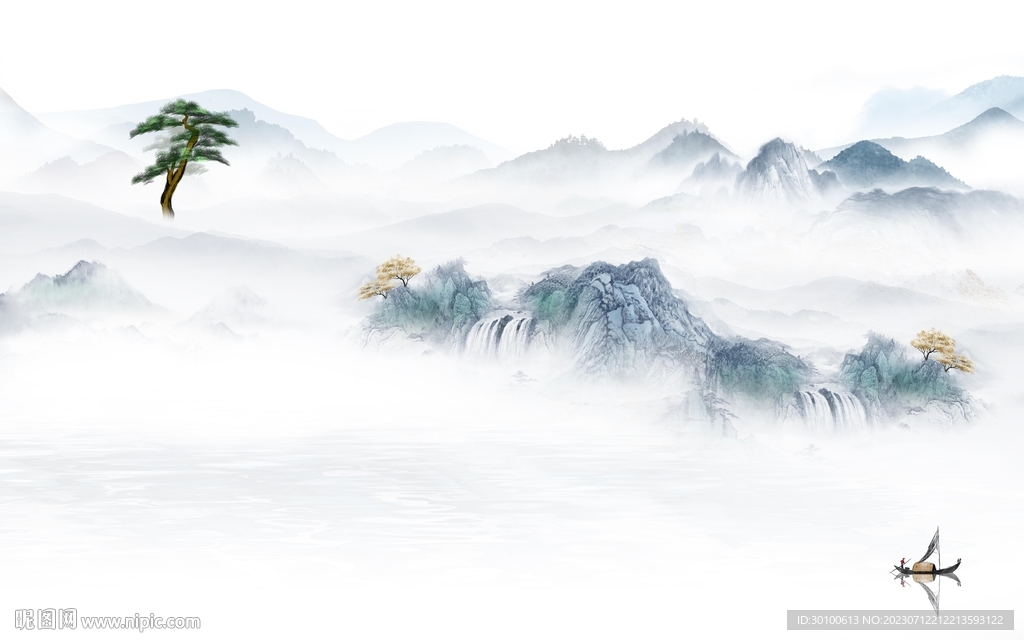 大气 简约最新山水 tif分层