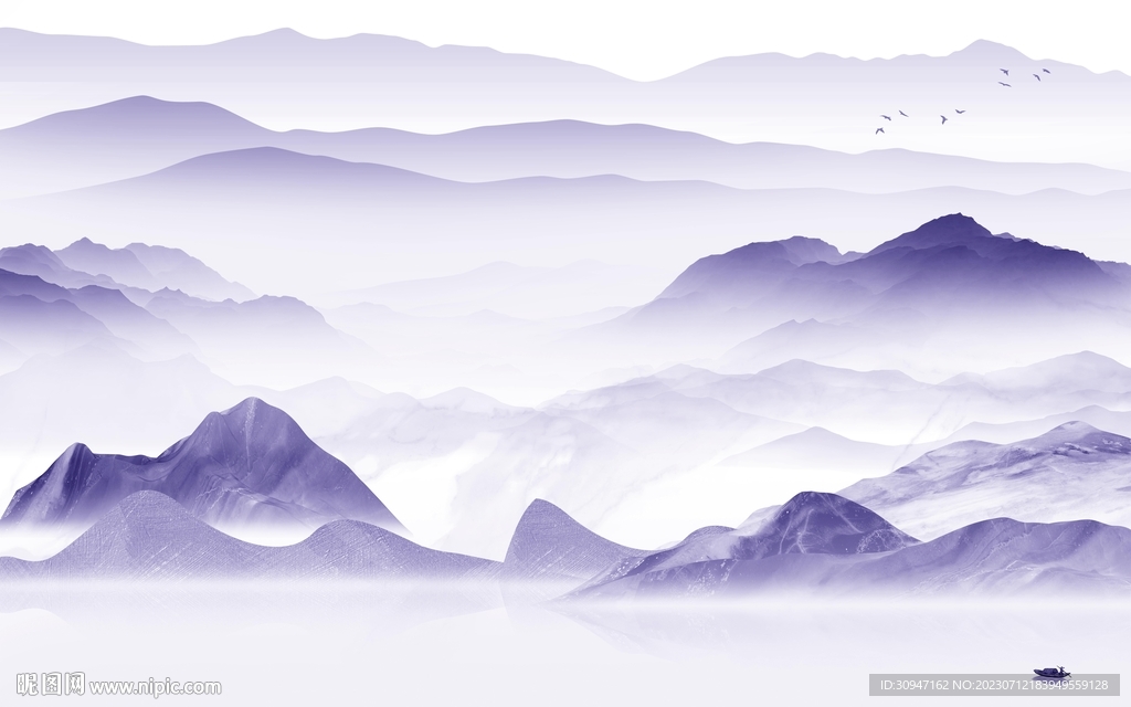 别墅 现代中式山水 TIF分层