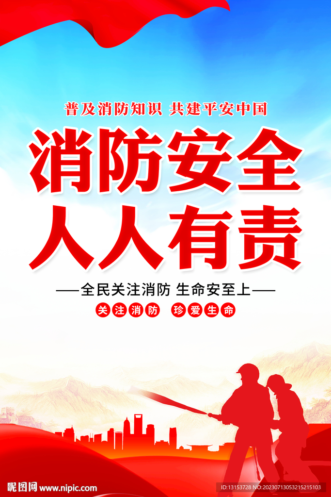 社区消防安全海报