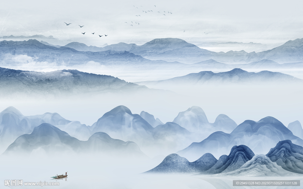 高清 最新背景山水 tif分层