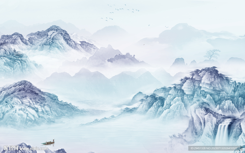 高档 最新背景山水 tif分层