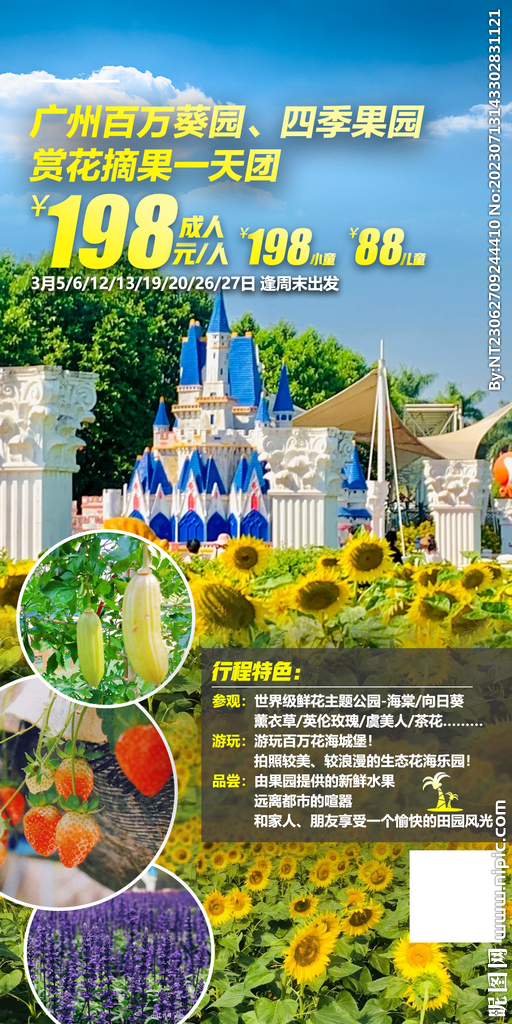 万葵园 四季果园 旅游海报 