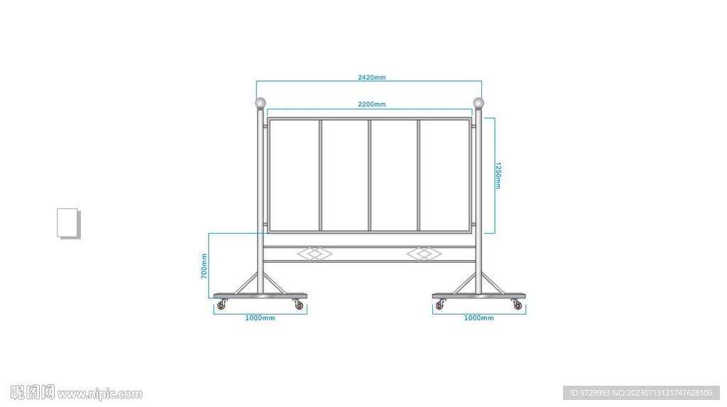 不锈钢移动广告牌