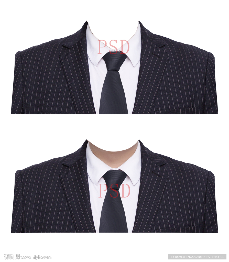男西装黑领带psd