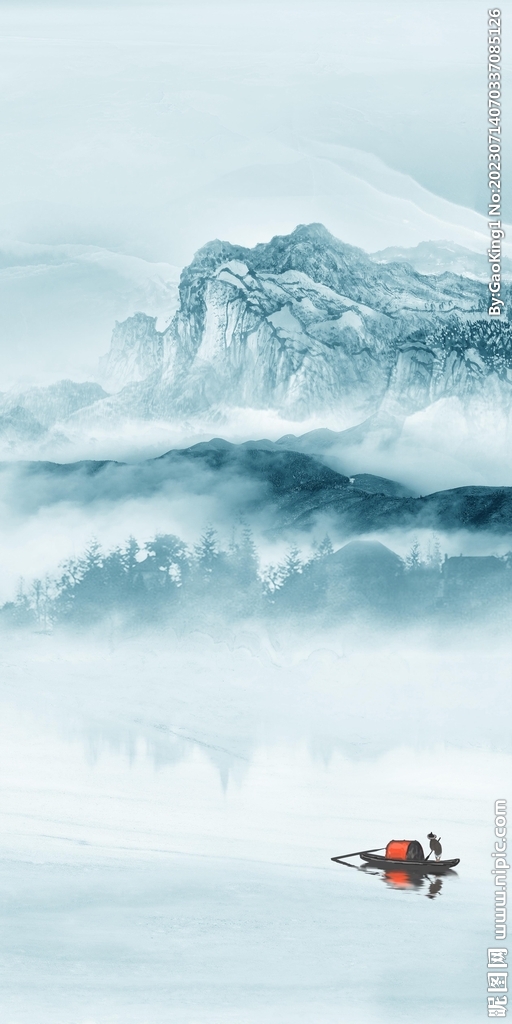 蓝色 最新传玄关画 TiF分层