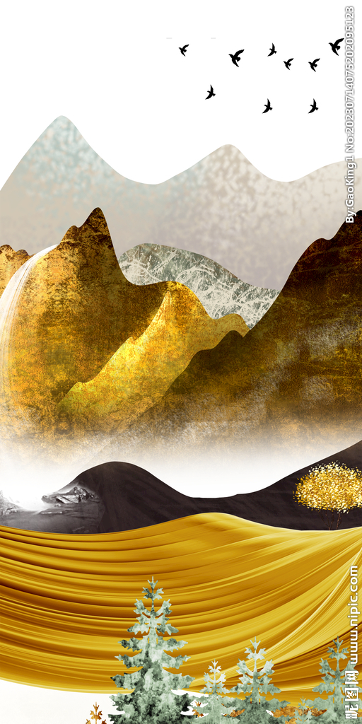 新款 新现代玄关画 TiF分层