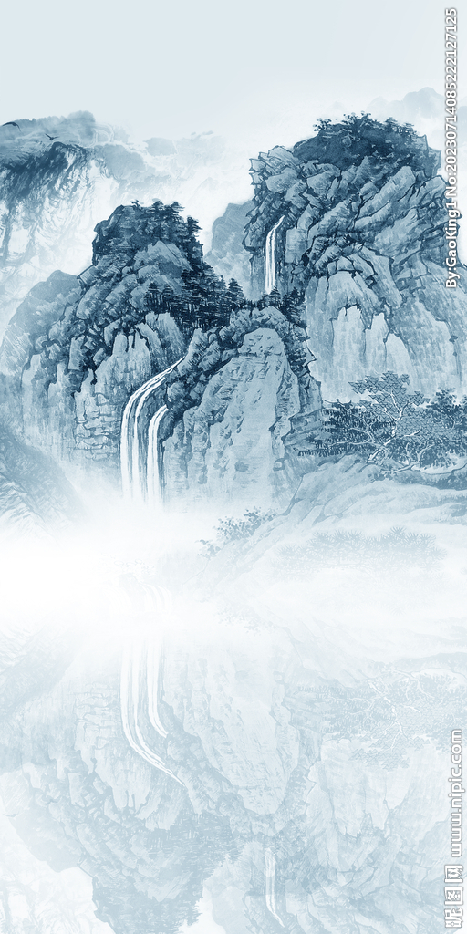 爆款 山水高档玄关 tiF分层