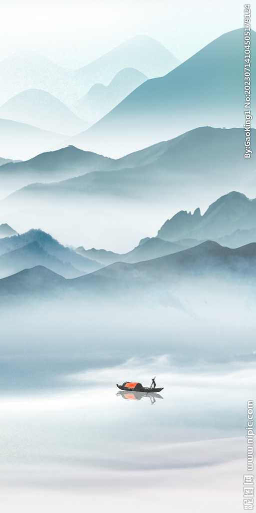 蓝色 中式清晰玄关 TiF分层