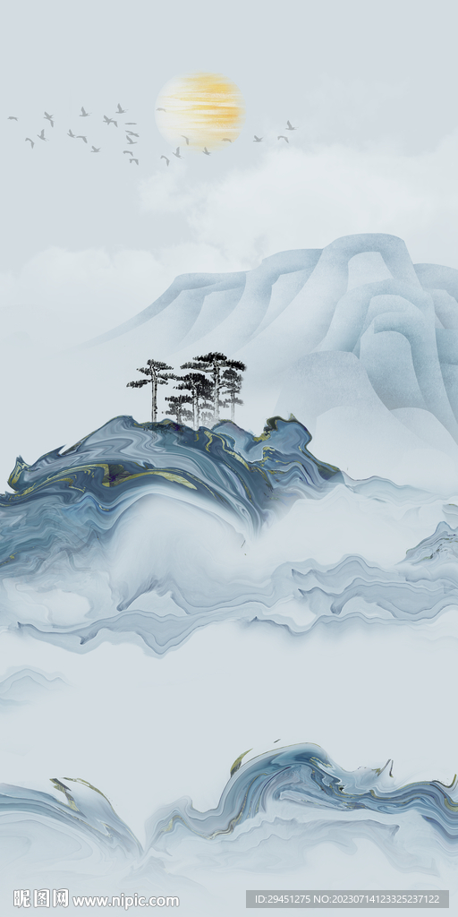 高档 中式简约玄关 TiF分层