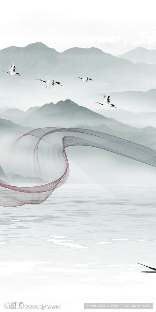 高清 中式简约玄关 TiF分层