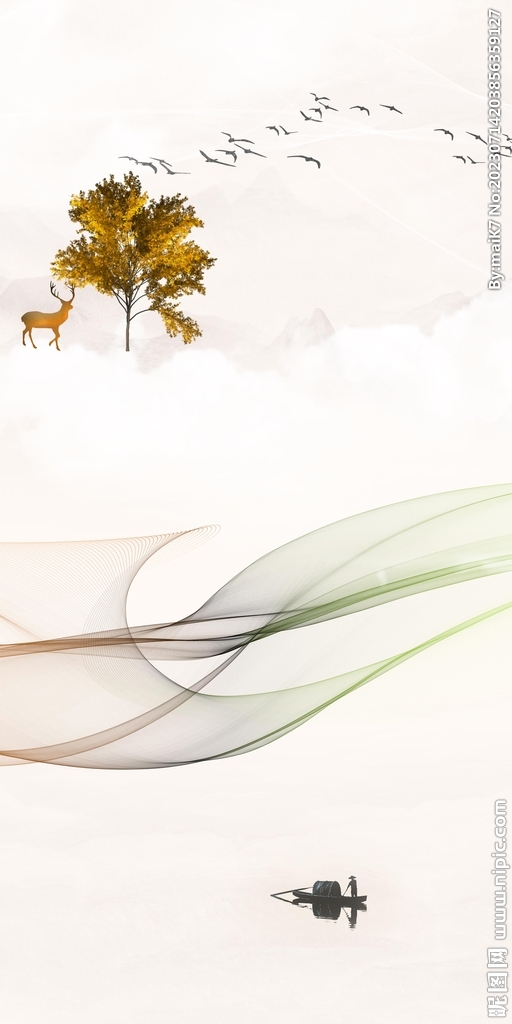 中式 爆款玄关新画 Tif分层