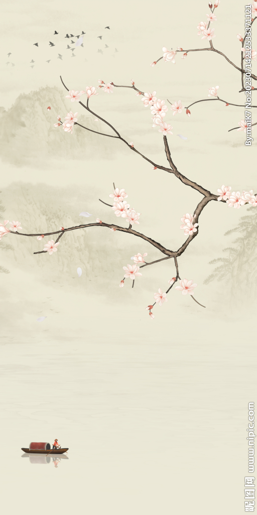 古风 最新款玄关画 Tif分层