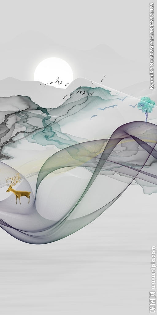 新品 最新款玄关画 Tif分层