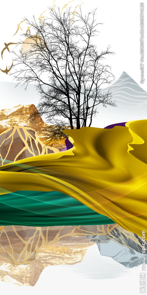 现代 最新款玄关画 Tif分层