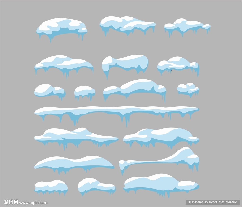 矢量冰凌 冰块素材