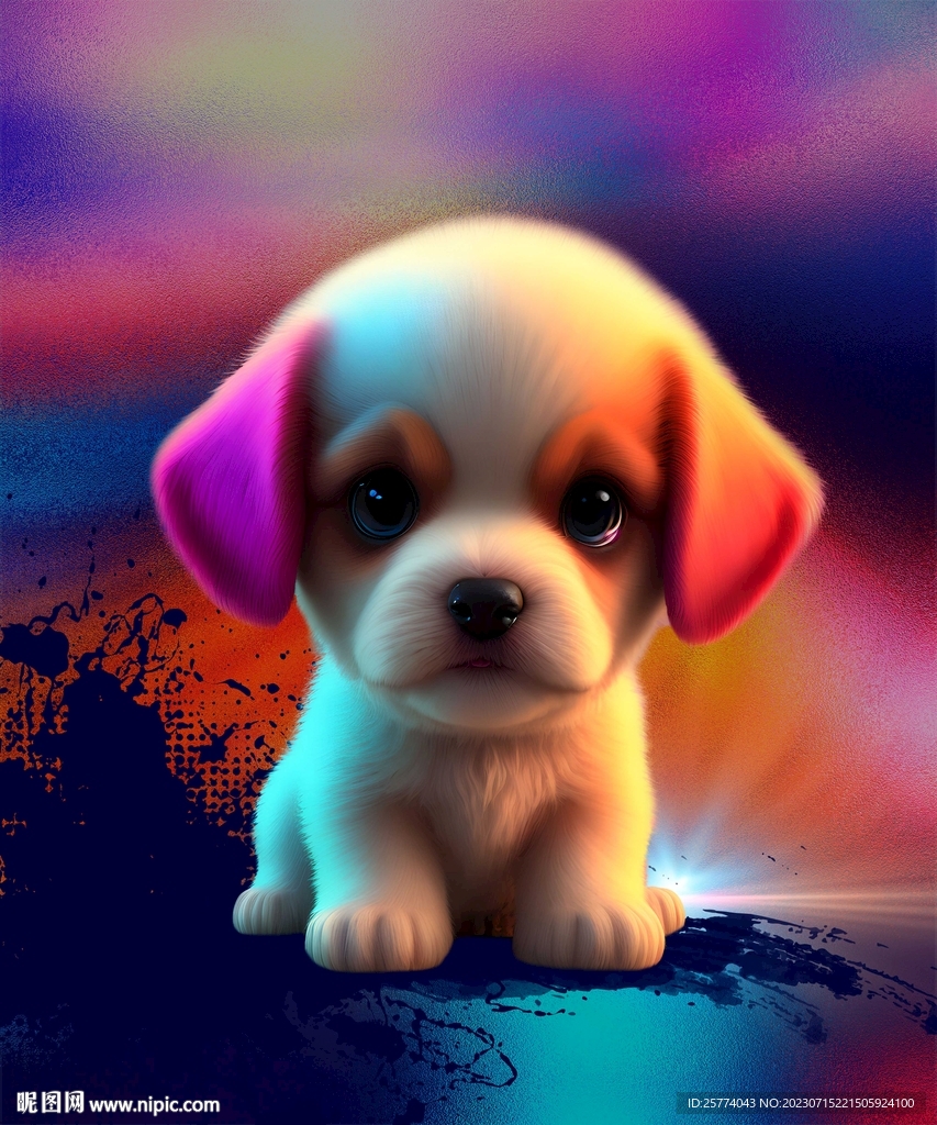 彩色小狗