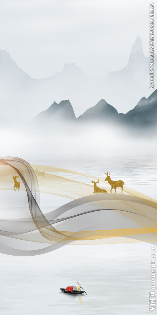 大气 新传图玄关画 Tif分层