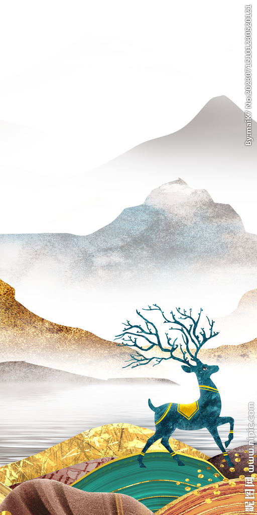 极简 中式玄关新画 Tif分层