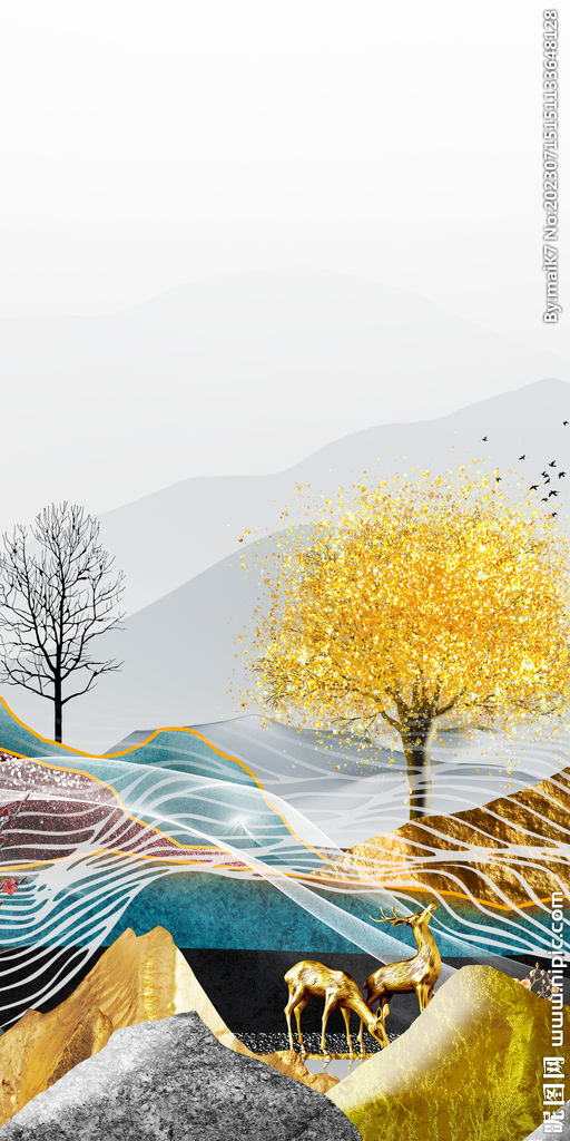 新品 简约高清玄关 tif分层