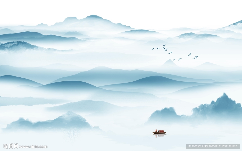 客厅 高档爆款山水 TIF分层