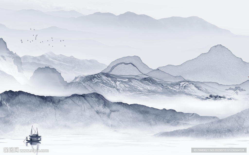 最新 高档爆款山水 TIF分层