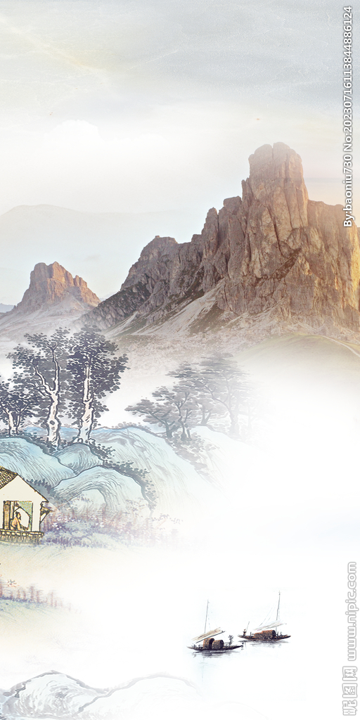 爆款 中式新玄关画 tiF分层